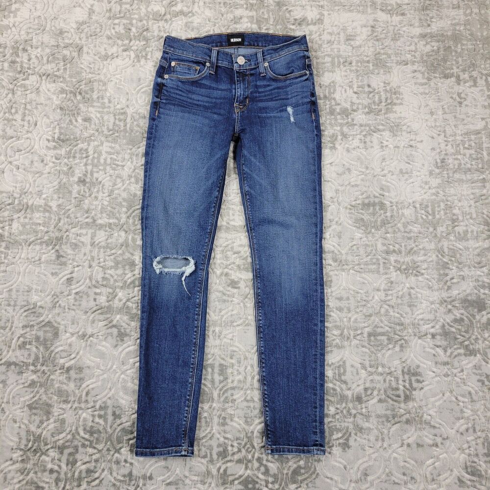 Hudson Jeans Women’s Size 26 Blue Nico Mid Rise Super Skinny Medium Wash Denim